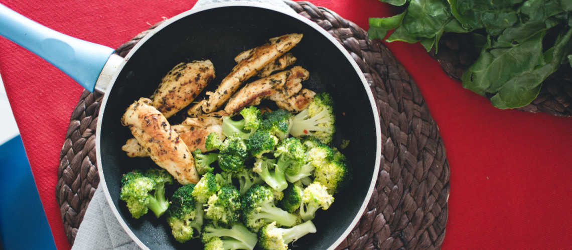 Chicken breast steak with broccoli